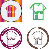 T Shirt with lines Icon Design vector