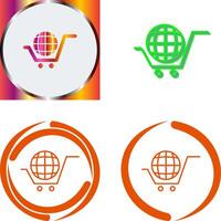 Global Shopping Icon Design vector