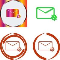 Message Settings Icon Design vector