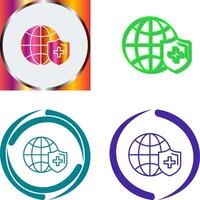 Global Protection Icon Design vector