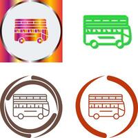 Double Bus Icon Design vector