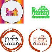 Cargo Ship Icon Design vector