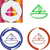 Small Yacht Icon Design vector