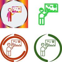 Art Museum Guide Icon Design vector