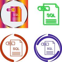 SQL Icon Design vector