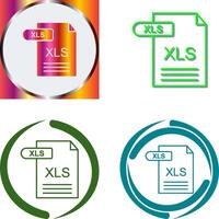 XLS Icon Design vector