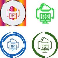 Cloud Coding Icon Design vector