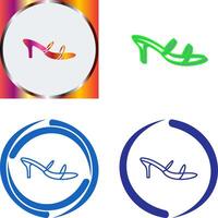 Stylish Sandals Icon Design vector