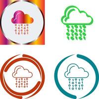 Cloud Coding Icon Design vector