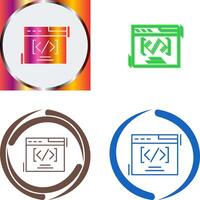 Web Coding Icon Design vector