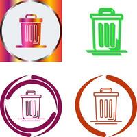 Trash Can Icon Design vector