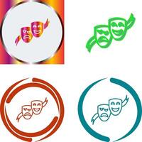 Theater Masks Icon Design vector