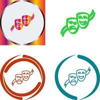 Theater Masks Icon Design vector