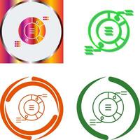 diseño de icono de gráfico circular vector