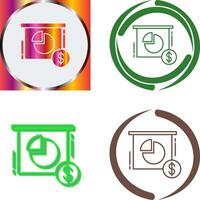 Pie Chart Icon Design vector