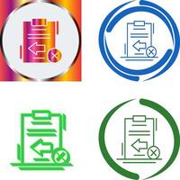 Return Failed Icon Design vector