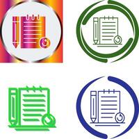 Rechecked Notes Icon Design vector