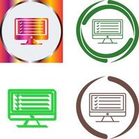 Online Checklist Icon Design vector