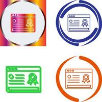 Online Certificate Icon Design vector