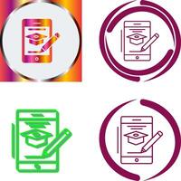Online Course Icon Design vector