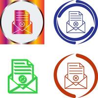 Rejection Of A Letter Icon Design vector