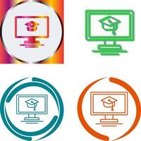 Online Course Icon Design vector