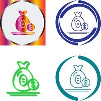 Money Bag Icon Design vector