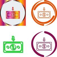 Money Down Icon Design vector
