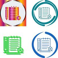 Unchecked Notes Icon Design vector