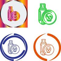 Infected Usb Drive Icon Design vector