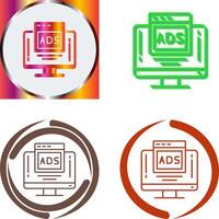 Digital Advertising Icon Design vector