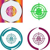 Bug Target Icon Design vector