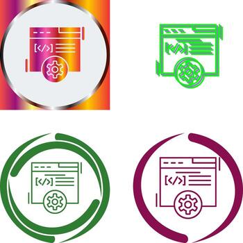 Web Development Icon Design vector