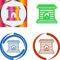 Fireplace Icon Design vector