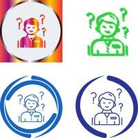 Confuse Icon Design vector