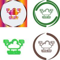 Cloud Database Icon Design vector