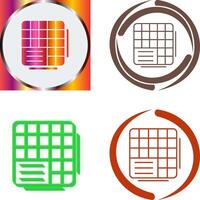 Table Data Icon Design vector