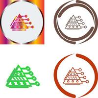 Pyramid Graph Icon Design vector