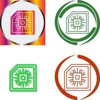 Chip Icon Design vector