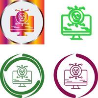 Virus Attack Icon Design vector