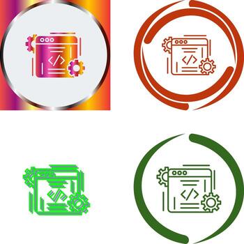 Coding Icon Design vector