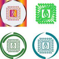 Cyber Protection Icon Design vector