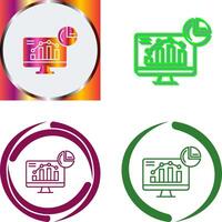 Monitoring Icon Design vector