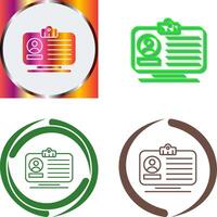 Id Card Icon Design vector