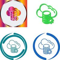 Cloud Data Icon Design vector