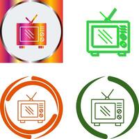 antiguo televisión icono diseño vector