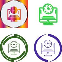 Online Time Icon Design vector