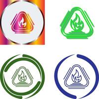 Caution Fire Icon Design vector