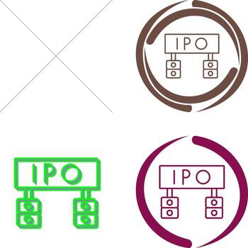 Ipo Icon Design vector