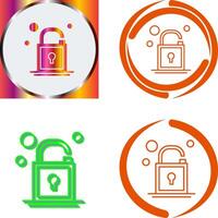 Open Lock Icon Design vector